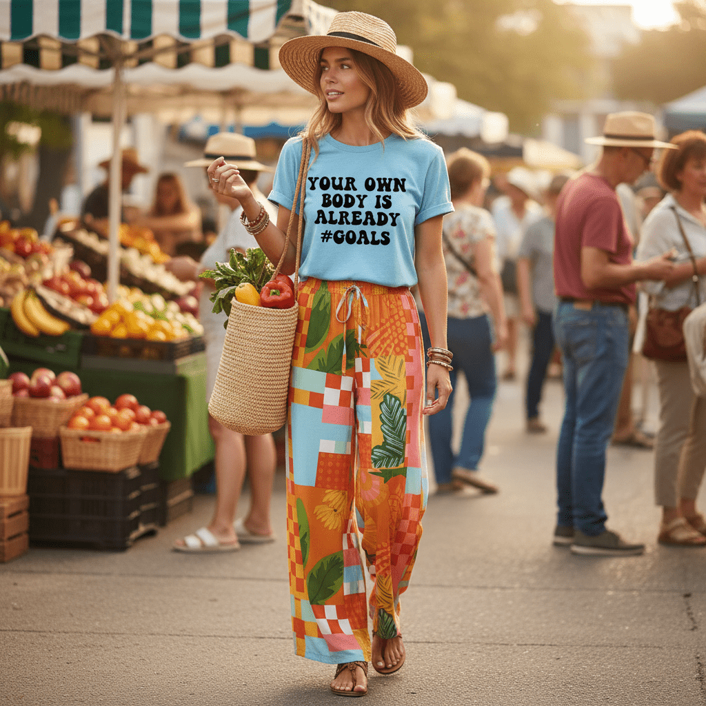 Your Own Body Is Already Goals T-Shirt - Body Positive Empowerment Tee - T-Shirts - minbolu